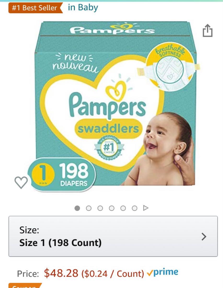 198 pampers size 1