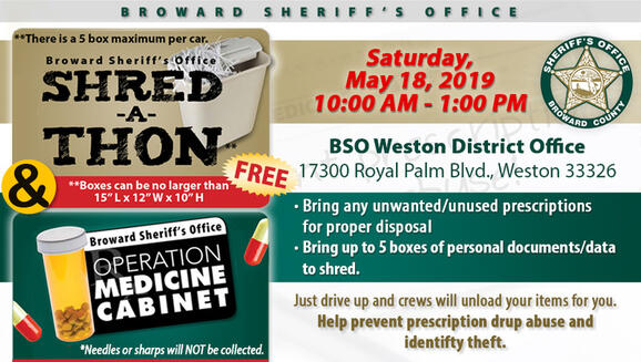 May 18 Bso Operation Medicine Cabinet And Shred A Thon Nextdoor