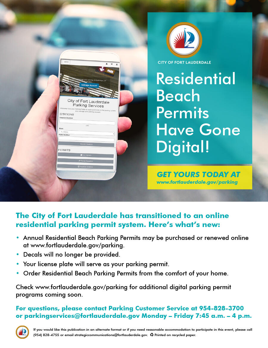 New permit applications require the following two documents with the same name and address: New Service! Get Your Residential Beach Parking Permit Online (City of