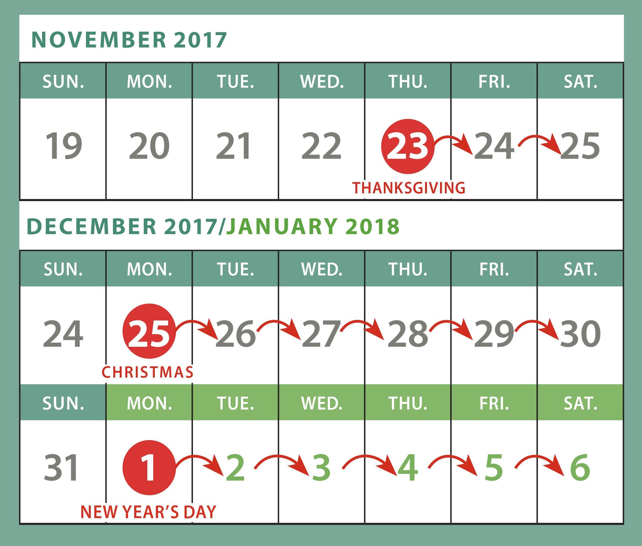 2017-2018 Holiday Garbage and Recycling Collection Schedule (San José City Council) — Nextdoor