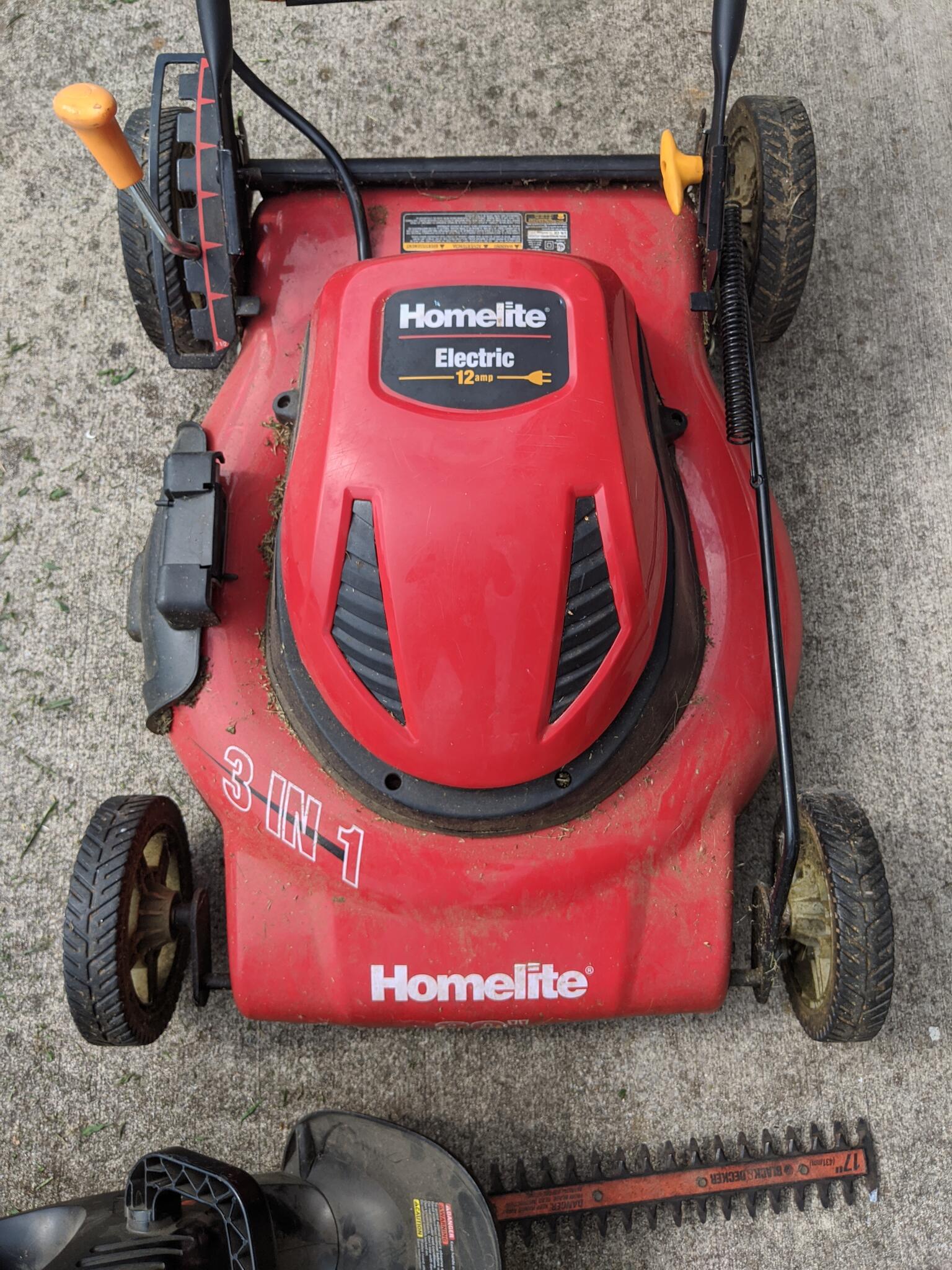homelite electric lawn mower
