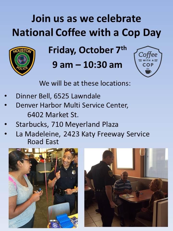 Come Join us for National Coffee With a Cop Day (Houston Police