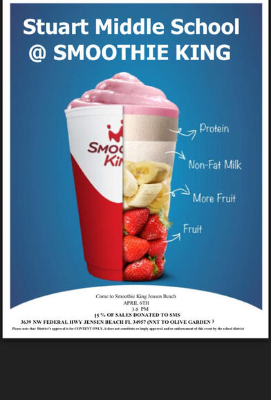 Apr 6 Stuart Middle School Smoothie King Dayi Nextdoor