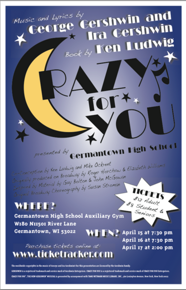 Apr 15 Germantown High School Musical Crazy For You Nextdoor