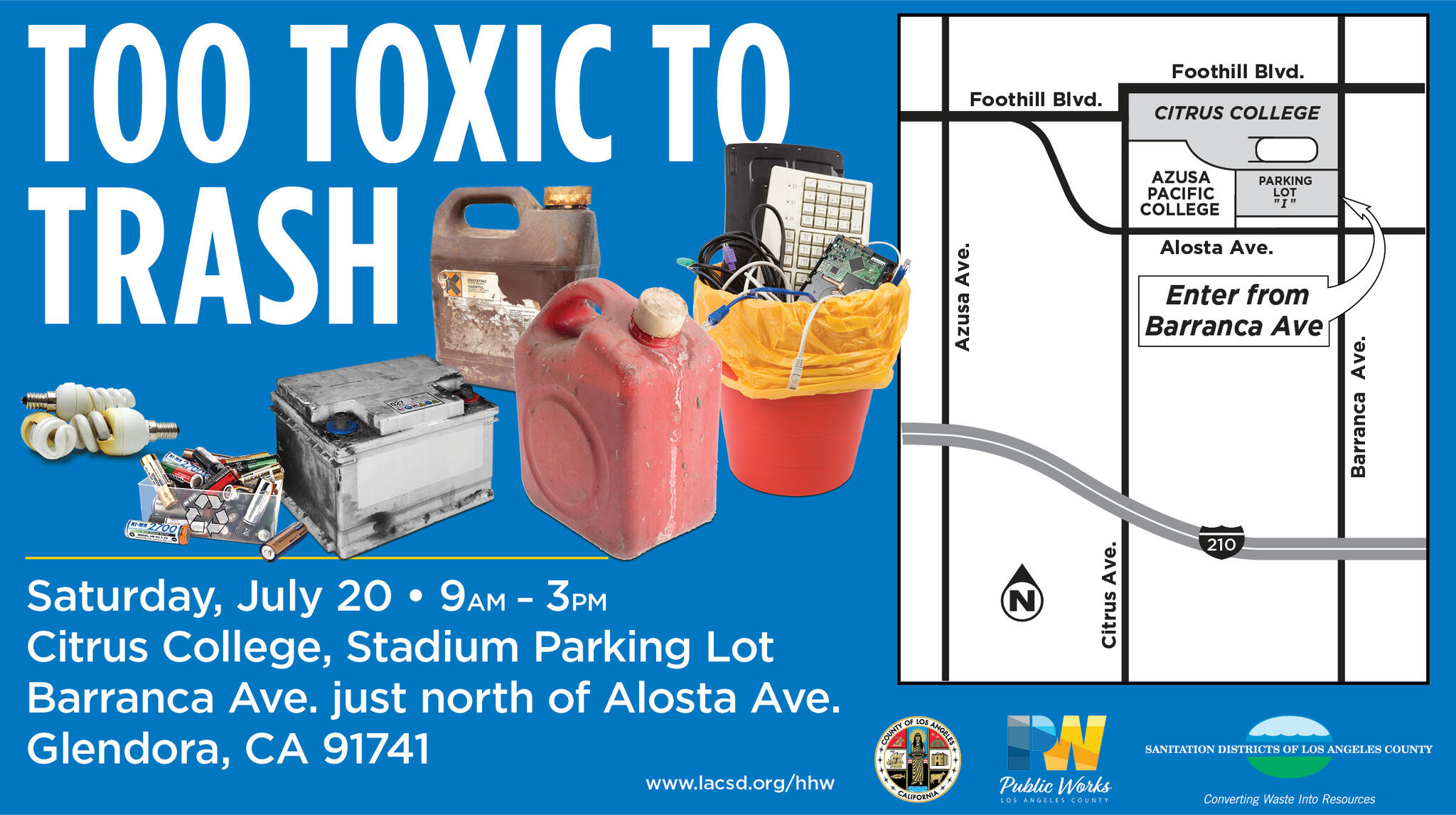 FREE Household Hazardous Waste Roundup in City of Glendora this