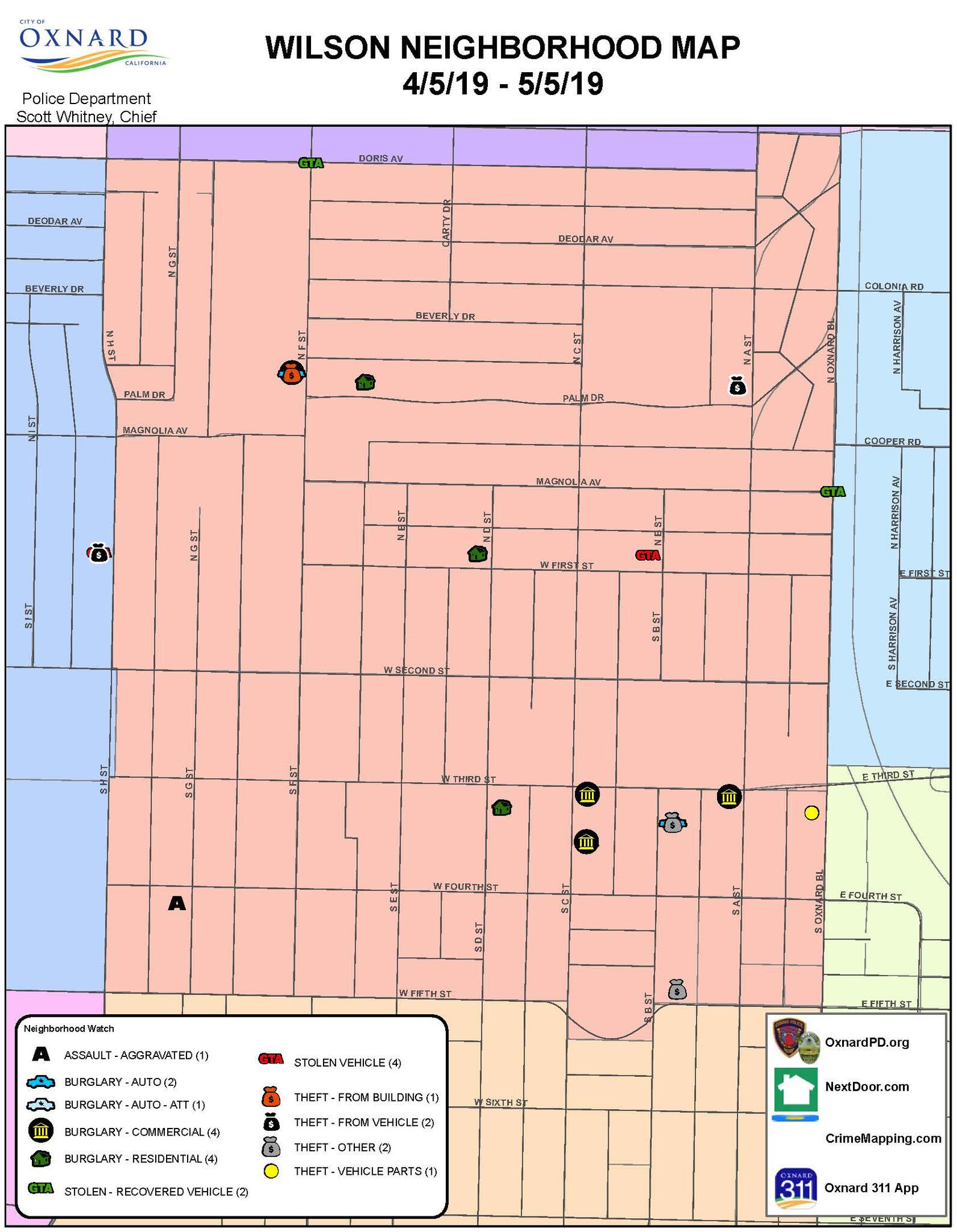 Wilson - Neighborhood Crime Map (Oxnard Police Department) — Nextdoor ...