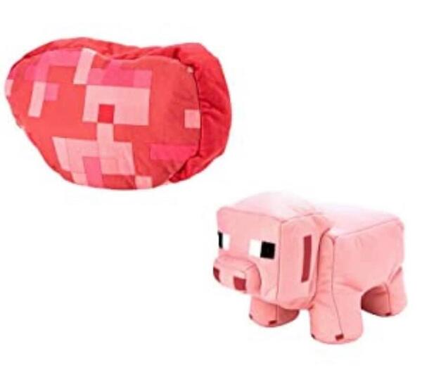 minecraft pig to pork chop plush