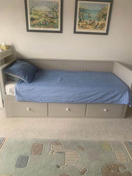 120 Hemnes Grey Bed With 2 Mattresses For Sale Free Nextdoor