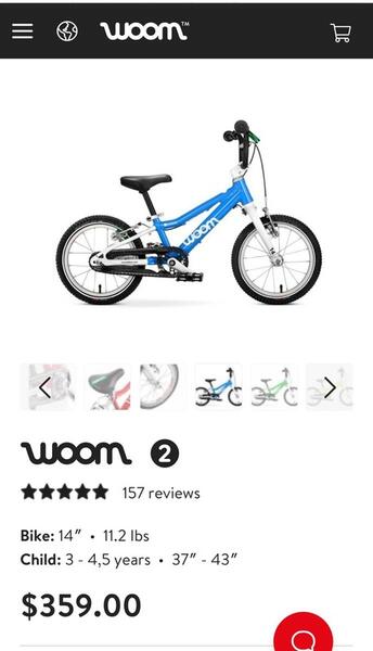 woom 3 bike for sale