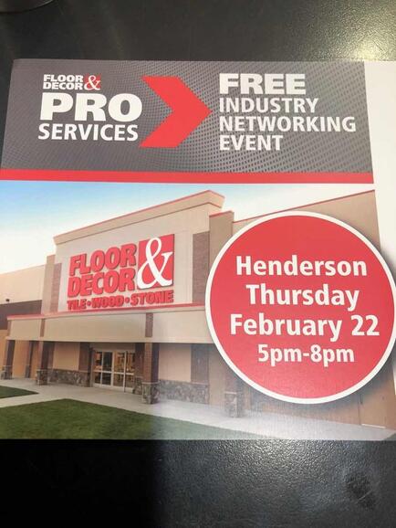 Feb 22 Pro Industry Networking Event At Floor And Decor Nextdoor