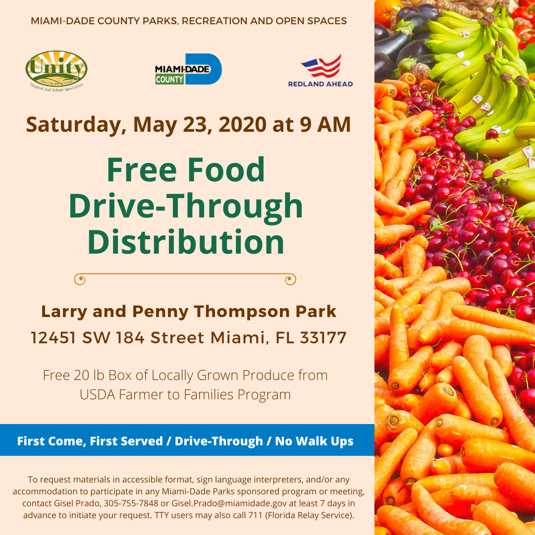Free Food DriveThrough Distribution (MiamiDade County Government