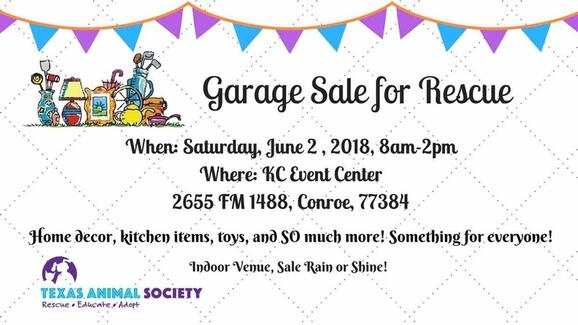 Jun 2 Texas Animal Society Garage Sale Fundraiser Nextdoor