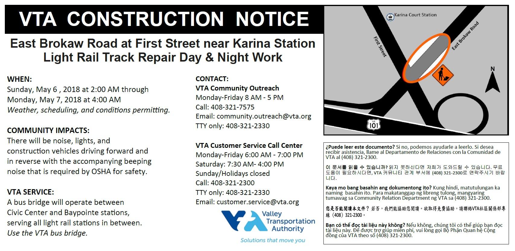 4500 Civic Center Vta Station Gratis