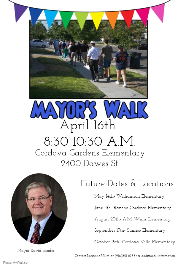 Mayor S Walks Kick Off This Month City Of Rancho Cordova Mdash