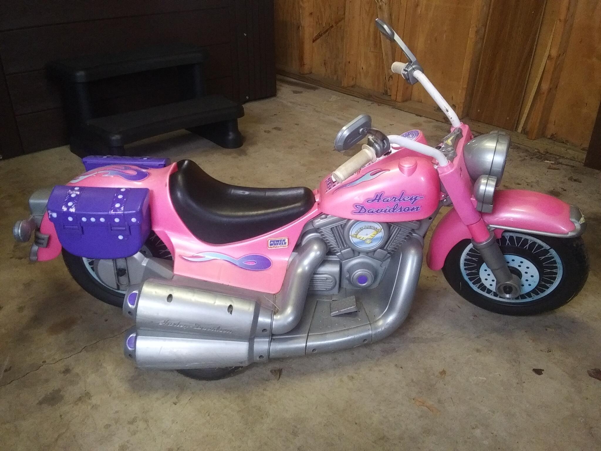 power wheels pink harley davidson motorcycle