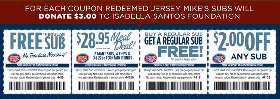 bogo jersey mike's coupon