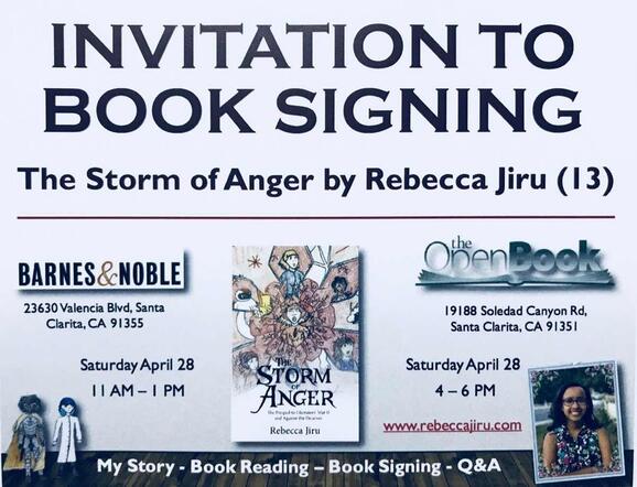 Apr 28 Book Signing By Local Young Author Rebecca Jiru 13