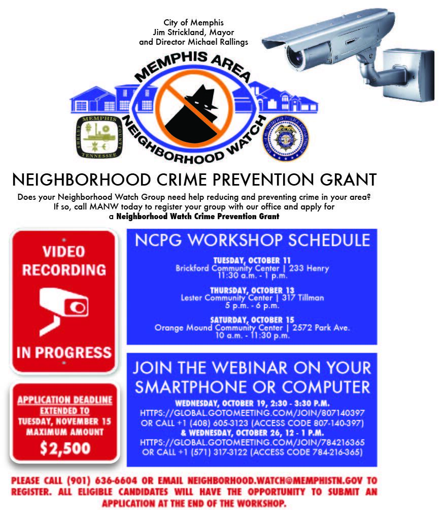 Neighborhood Crime Prevention Grant (City of Memphis) — Nextdoor — Nextdoor