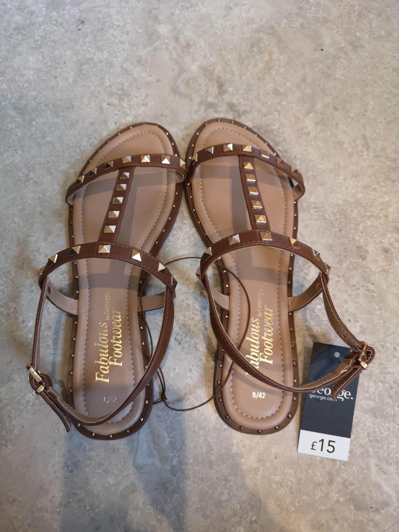 george asda silver sandals