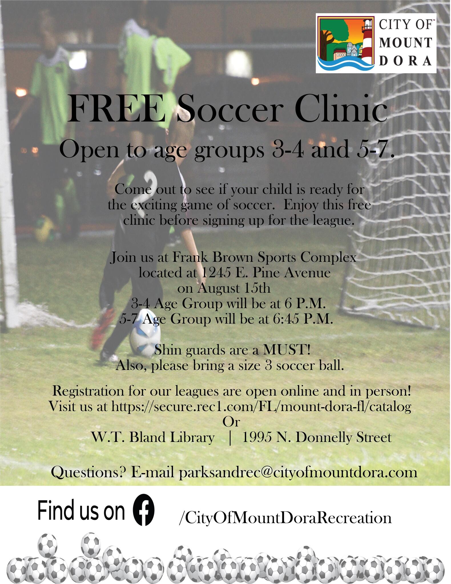 Free Soccer Clinic City Of Mount Dora Mdash Nextdoor Nextdoor