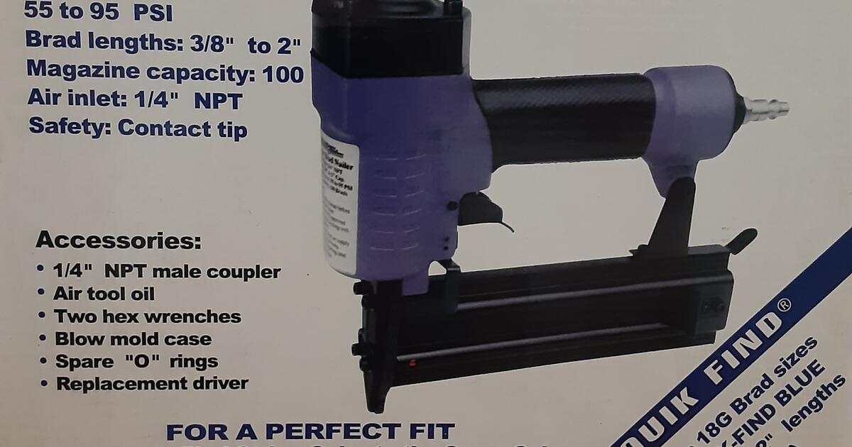 Central Pneumatic contractor series 18 gauge air brad nailer for 12 in