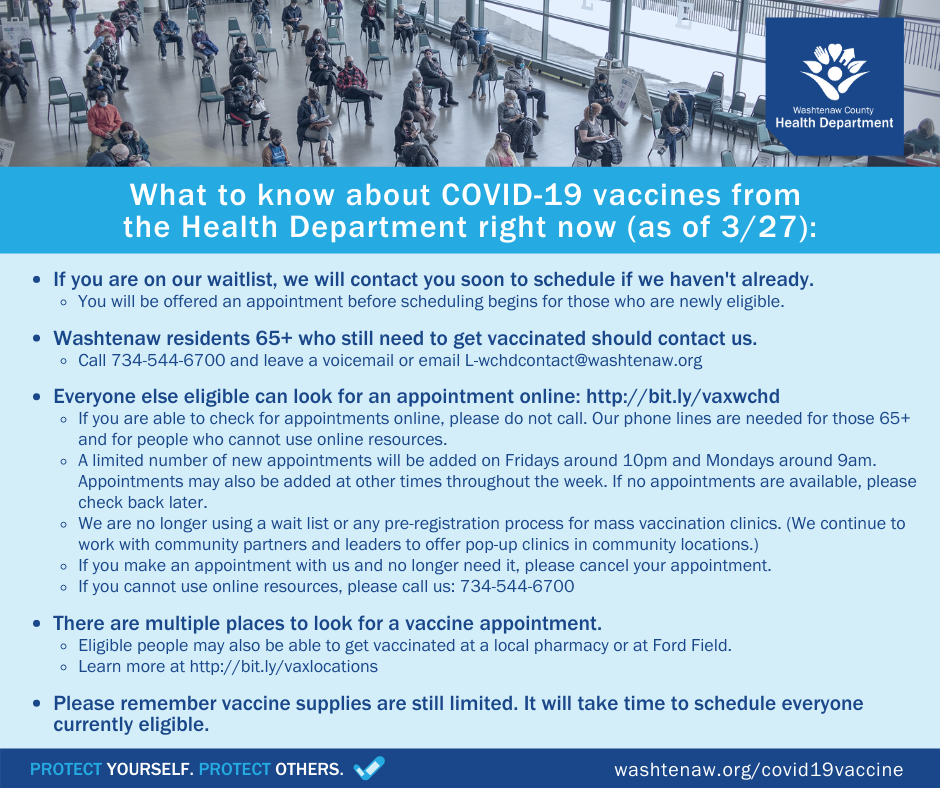 This Week Many More People Became Eligible For Covid 19 Vaccination We Also Launched A New Online Self Scheduling System Washtenaw County Mdash Nextdoor Nextdoor