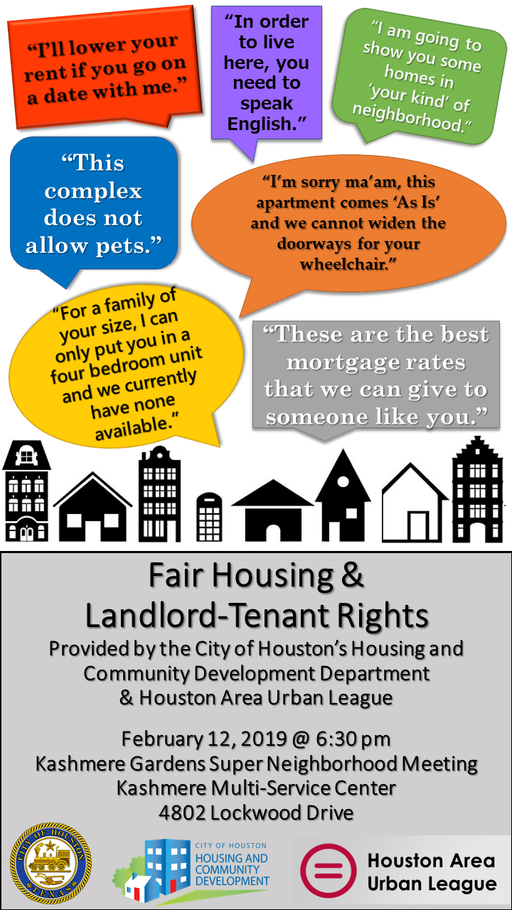 Fair housing and landlord tenant rights city of houston nextdoor