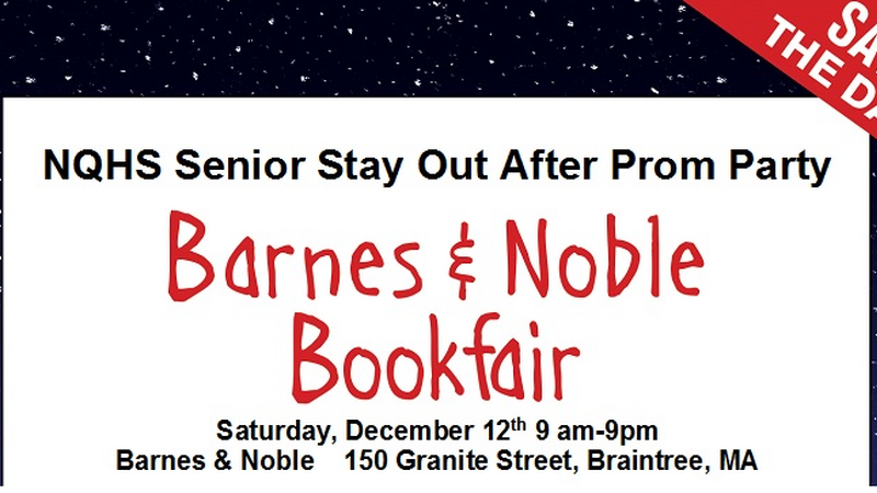 Dec 12 North Quincy Senior Stayout Bookfair At Barnes And Noble