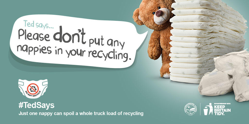 Disposable nappies are rubbish and cannot be recycled (Buckinghamshire