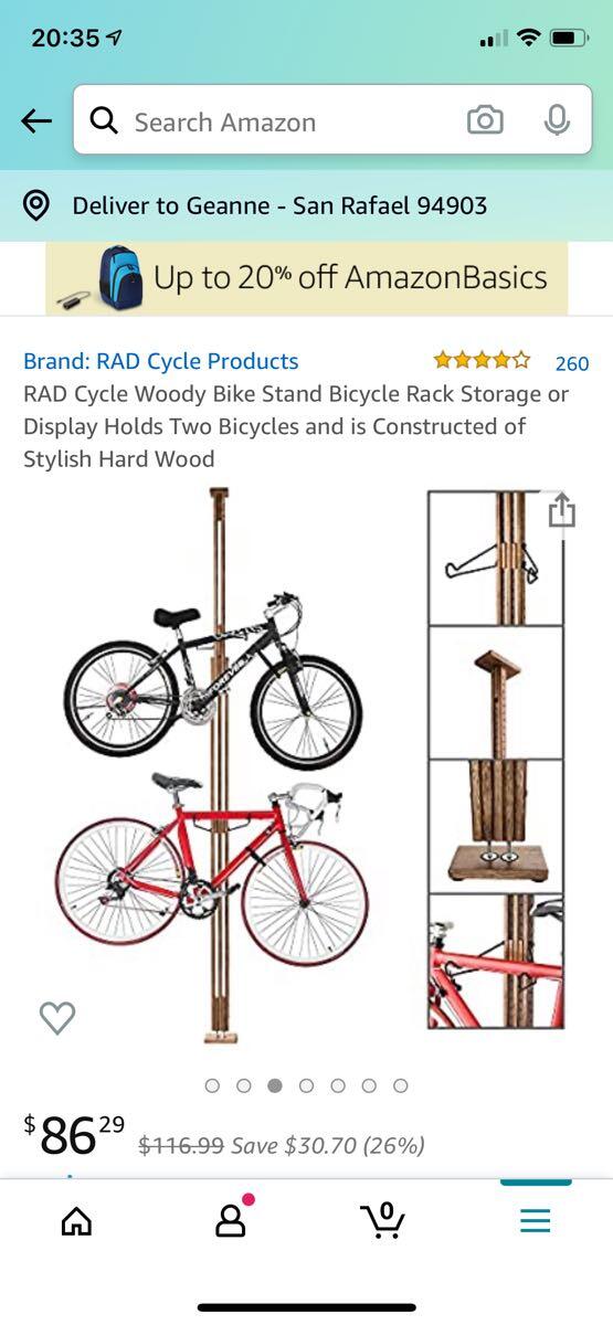 woody bike rack