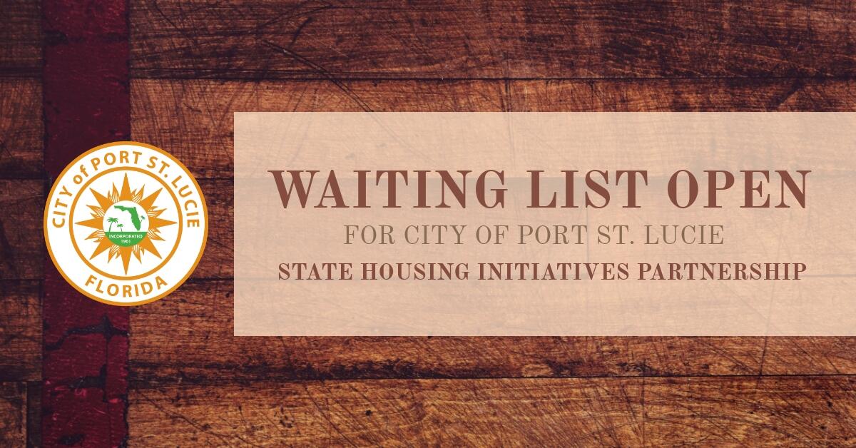 Port St. Lucie State Housing Initiatives Partnership (SHIP) Housing