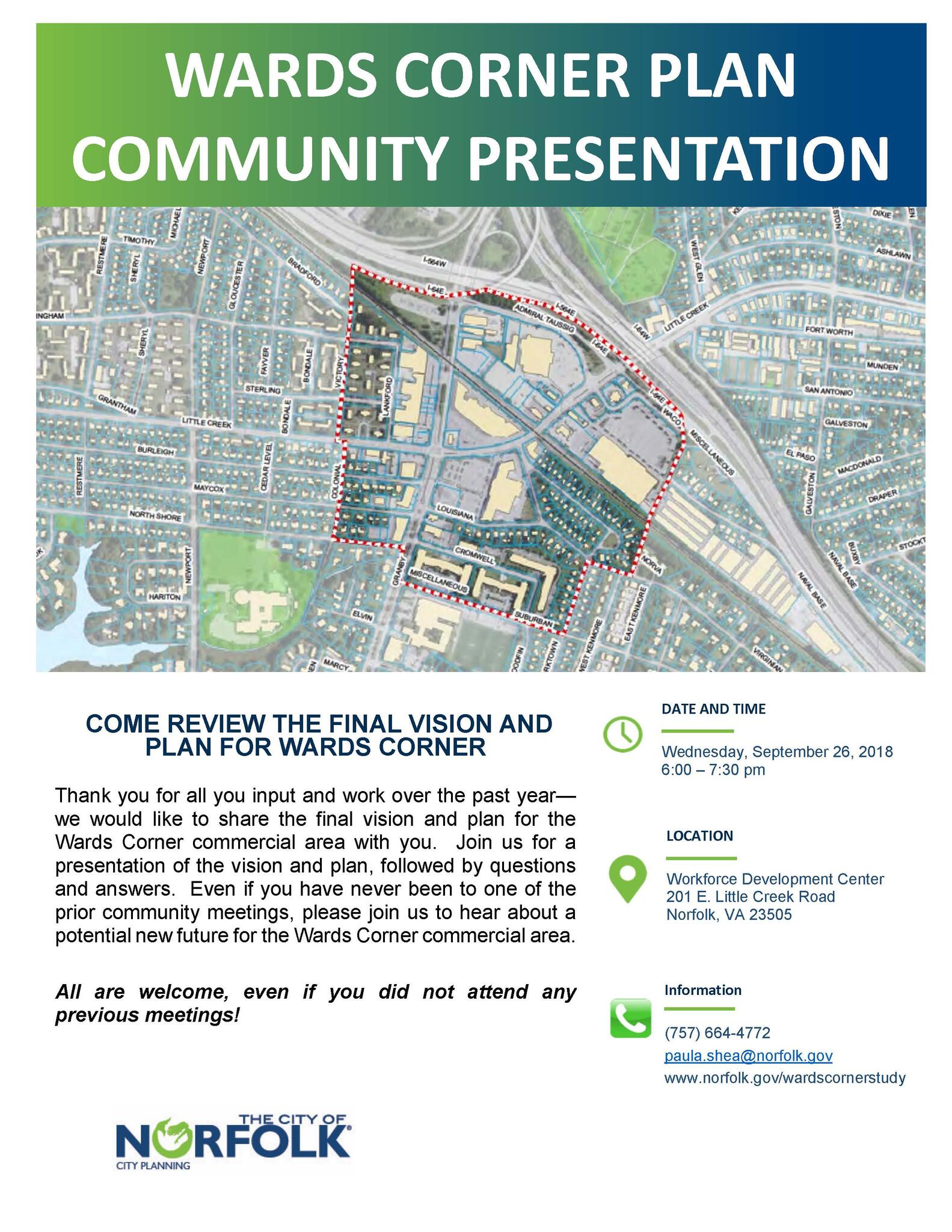 Wards Corner Plan Community Presentation (City of Norfolk) — Nextdoor