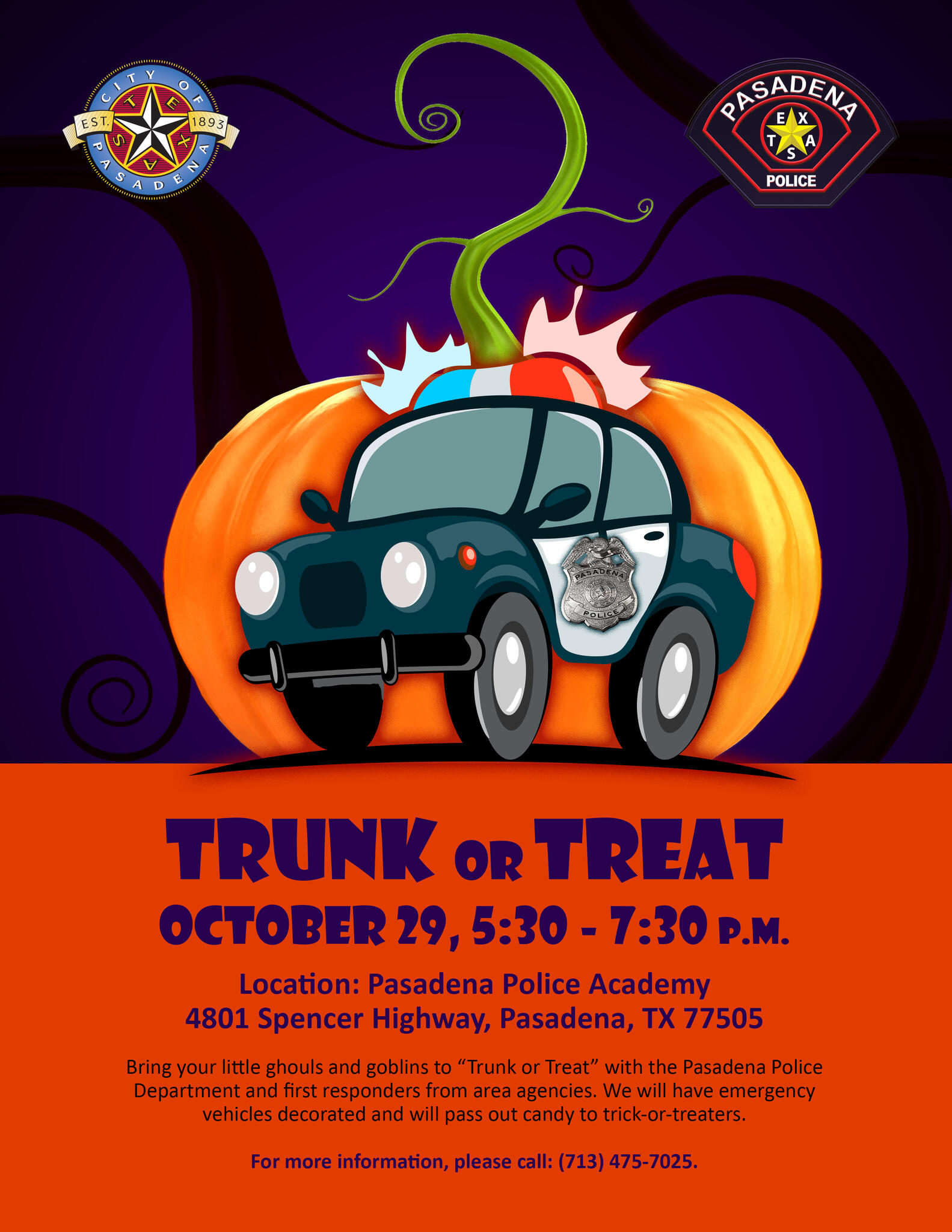 Pasadena Police Trunk or Treat (Pasadena Police Department) — Nextdoor ...