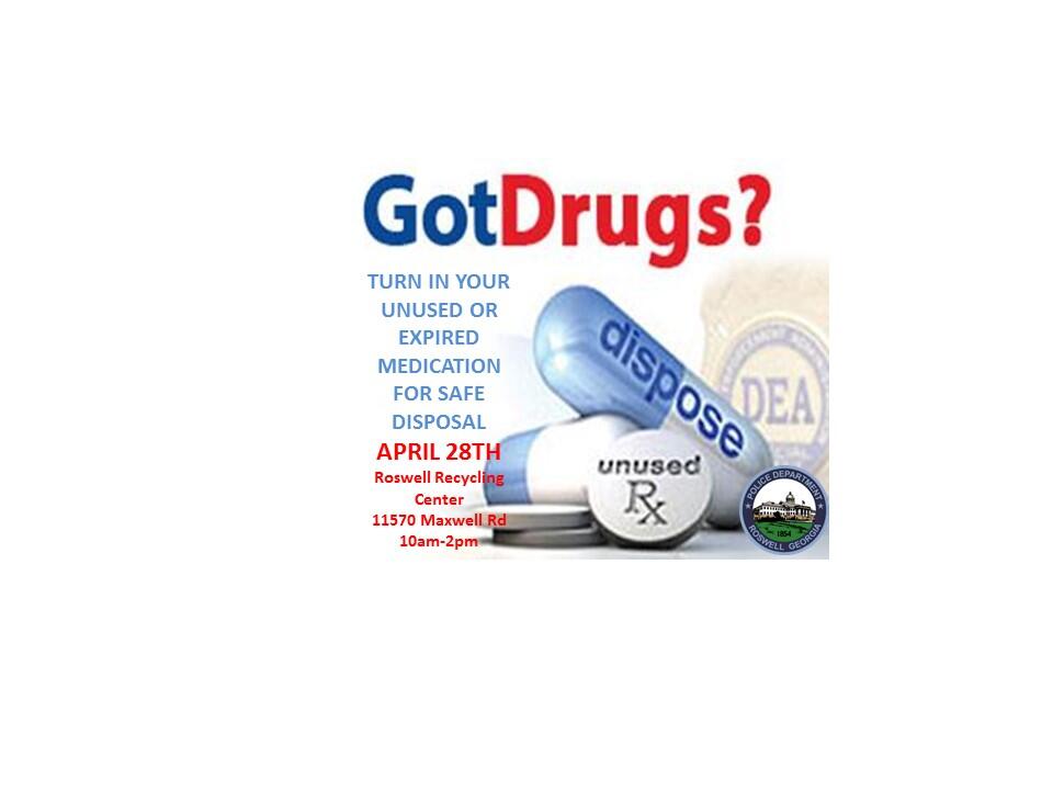 Roswell Recycling Center >> Prescription Drug Take Back Event Roswell Police Department Mdash Roswell Recycling Center >> Prescription Drug Take Back Event Roswell Police Department Mdash