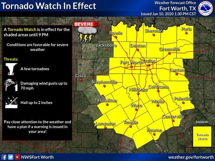Tornado Watch Until 9 P M City Of Garland Mdash Nextdoor Nextdoor